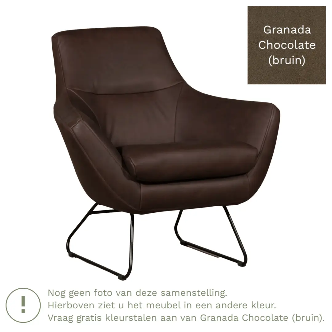 afbeelding van Leren fauteuil Fame - Granada Chocolate (bruin)