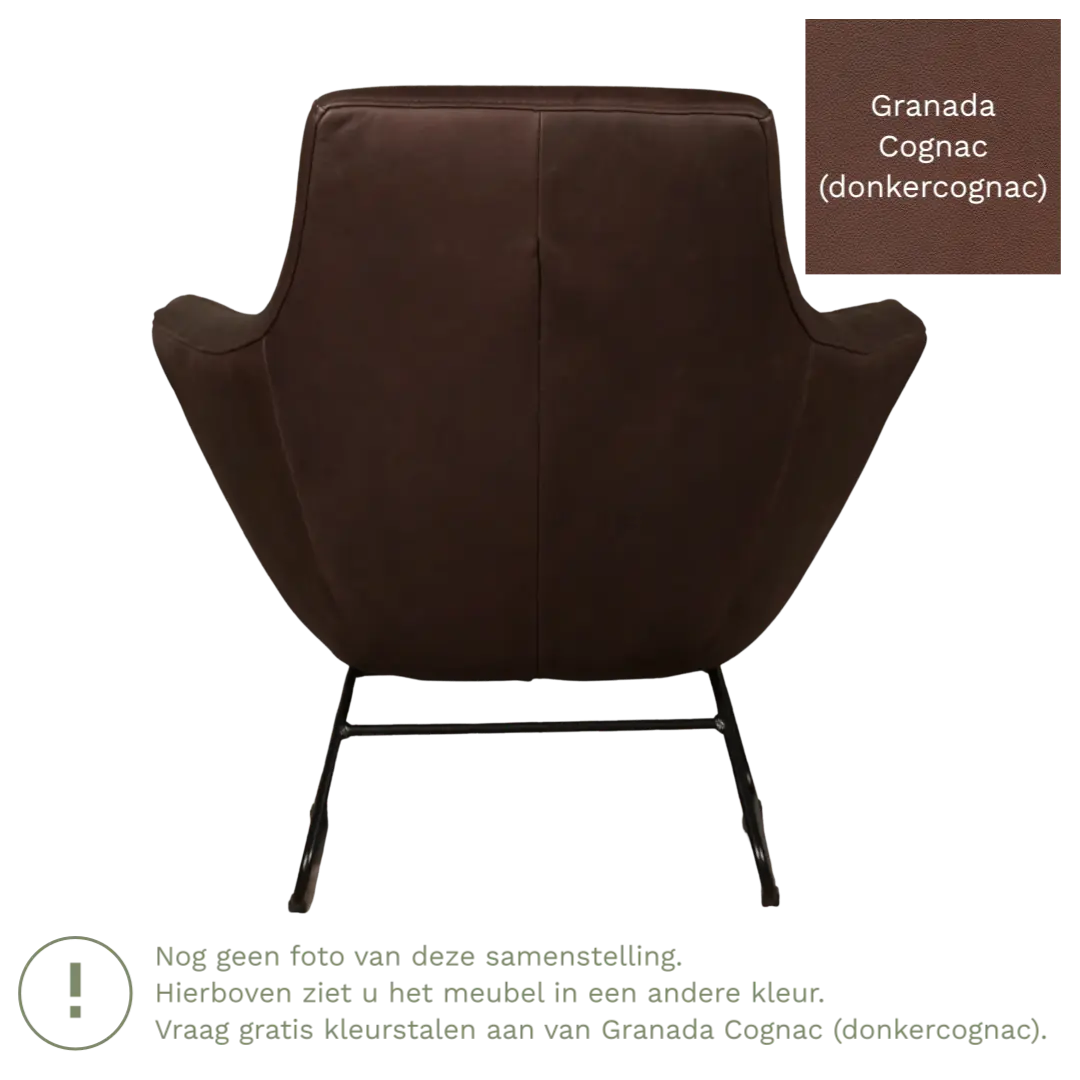 afbeelding van Leren fauteuil Fame - Granada Cognac (donkercognac)