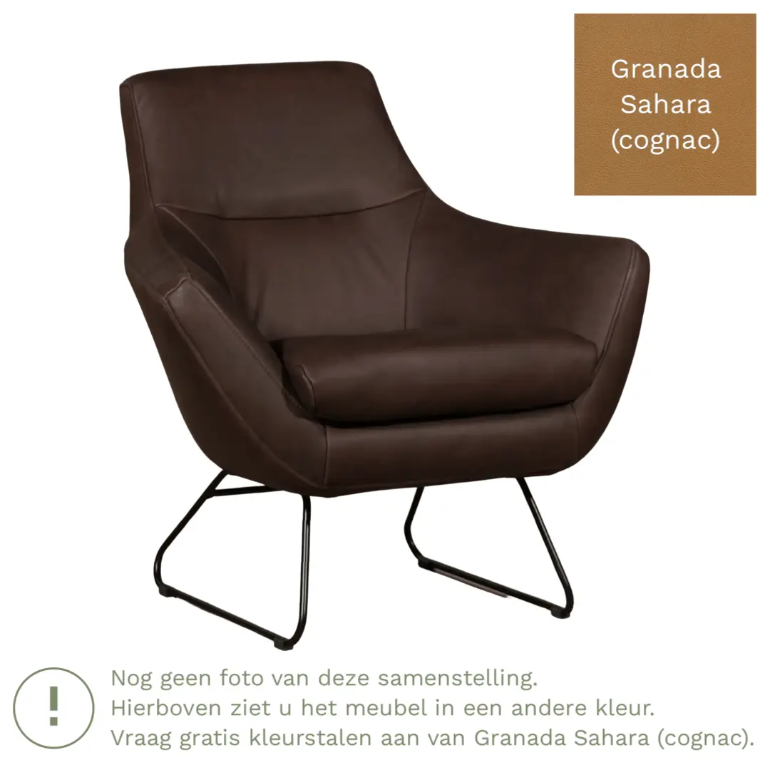afbeelding van Leren fauteuil Fame - Granada Sahara (cognac)