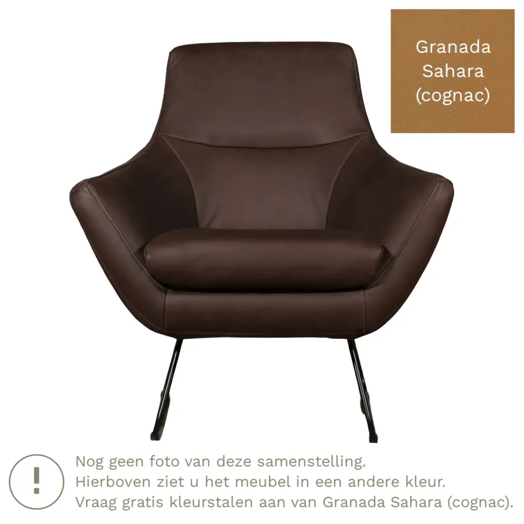 afbeelding van Leren fauteuil Fame - Granada Sahara (cognac)