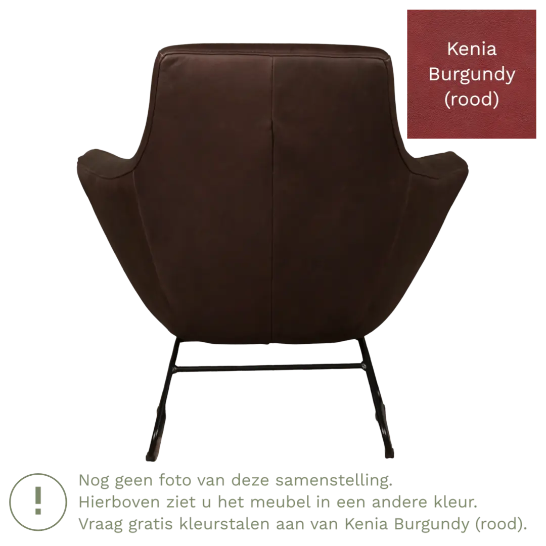 afbeelding van Leren fauteuil Fame - Kenia Burgundy (rood)