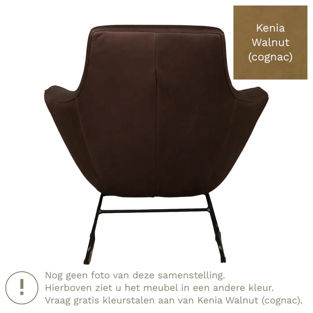 afbeelding van Leren fauteuil Fame - Kenia Walnut (cognac)