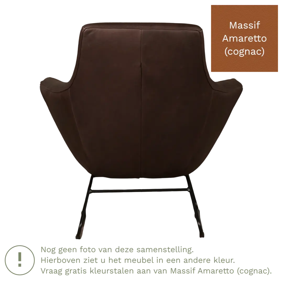 afbeelding van Leren fauteuil Fame - Massif Amaretto (cognac)