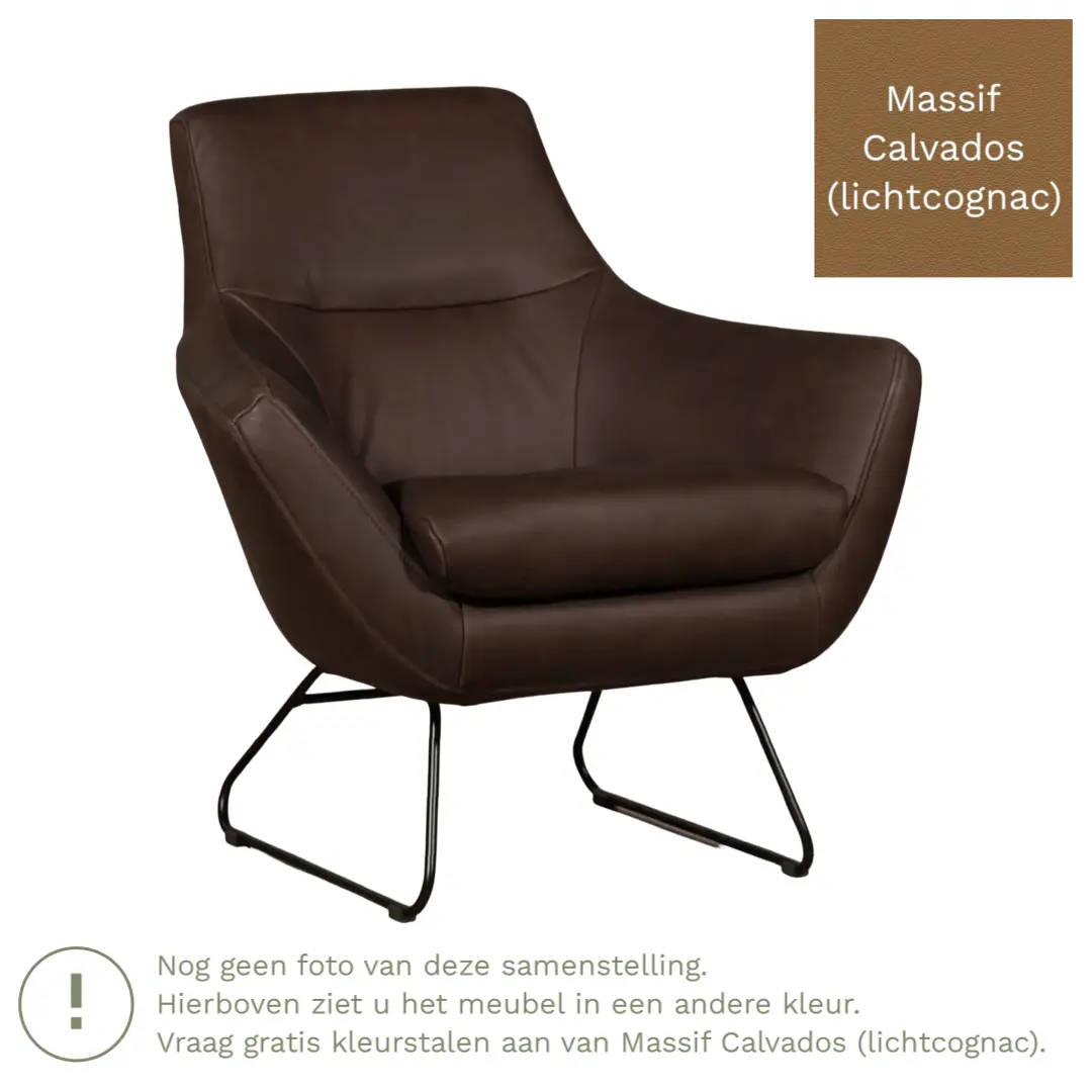 afbeelding van Leren fauteuil Fame - Massif Calvados (lichtcognac)