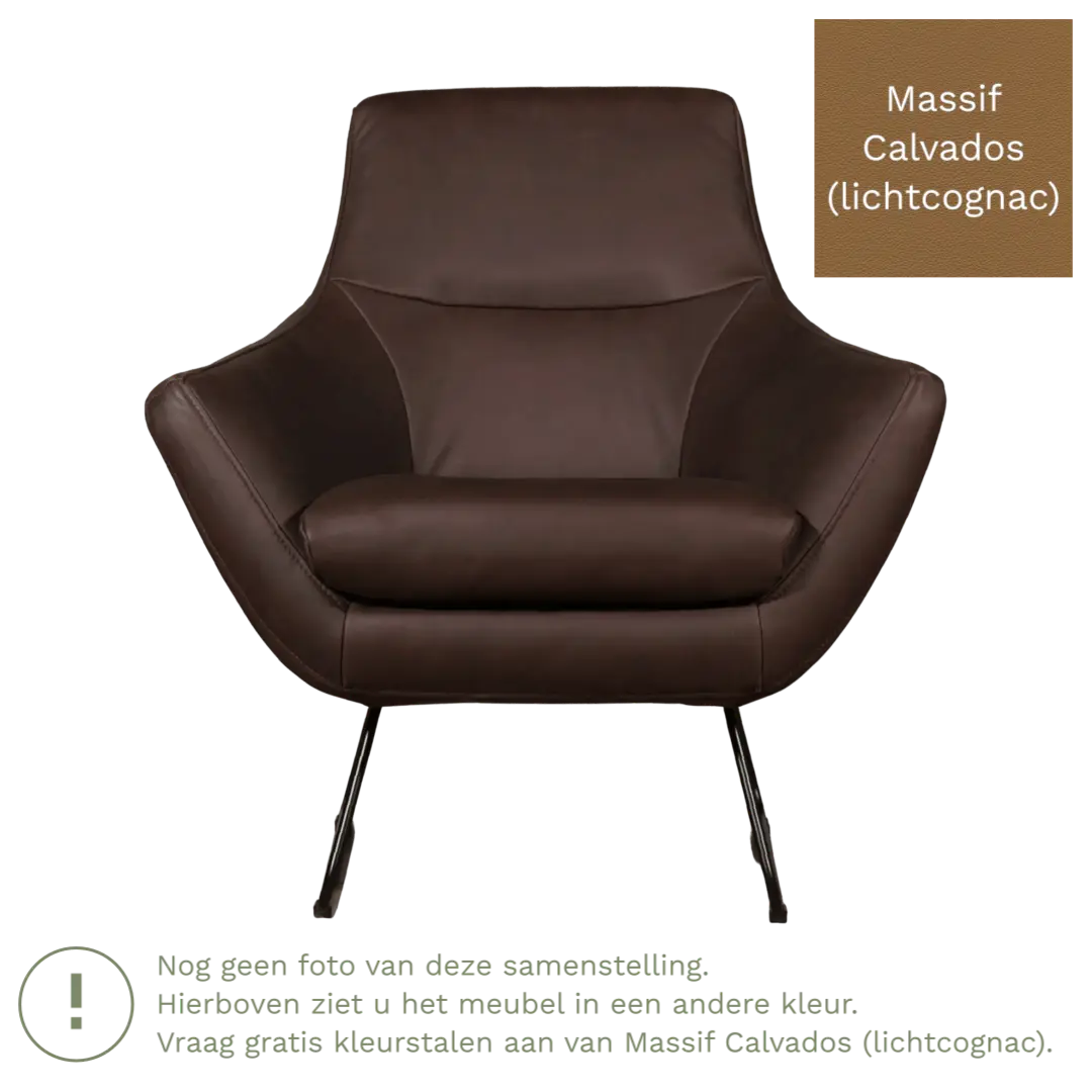afbeelding van Leren fauteuil Fame - Massif Calvados (lichtcognac)