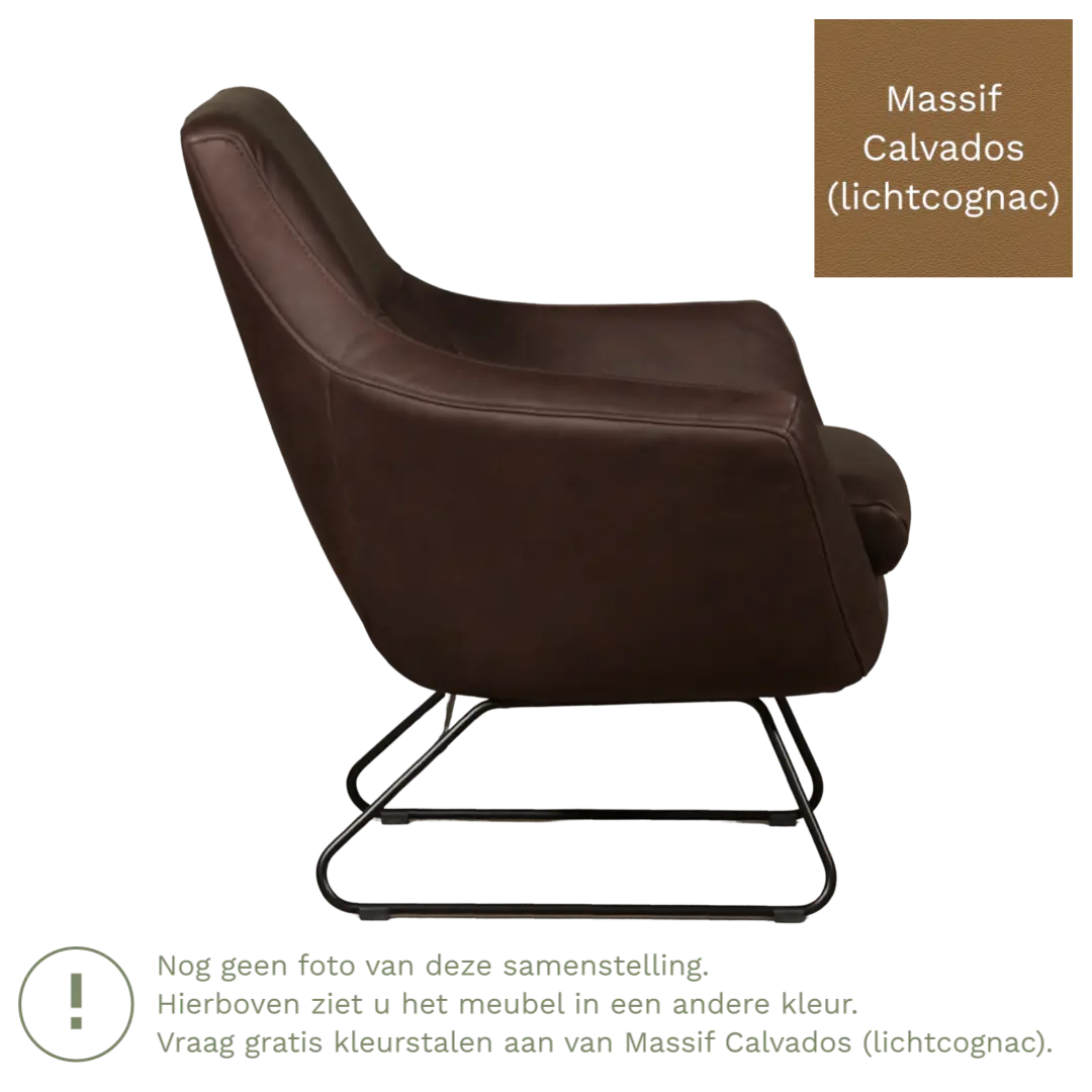 afbeelding van Leren fauteuil Fame - Massif Calvados (lichtcognac)
