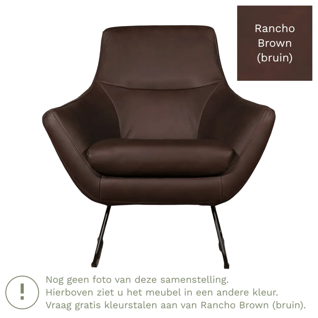 afbeelding van Leren fauteuil Fame - Rancho Brown (bruin)