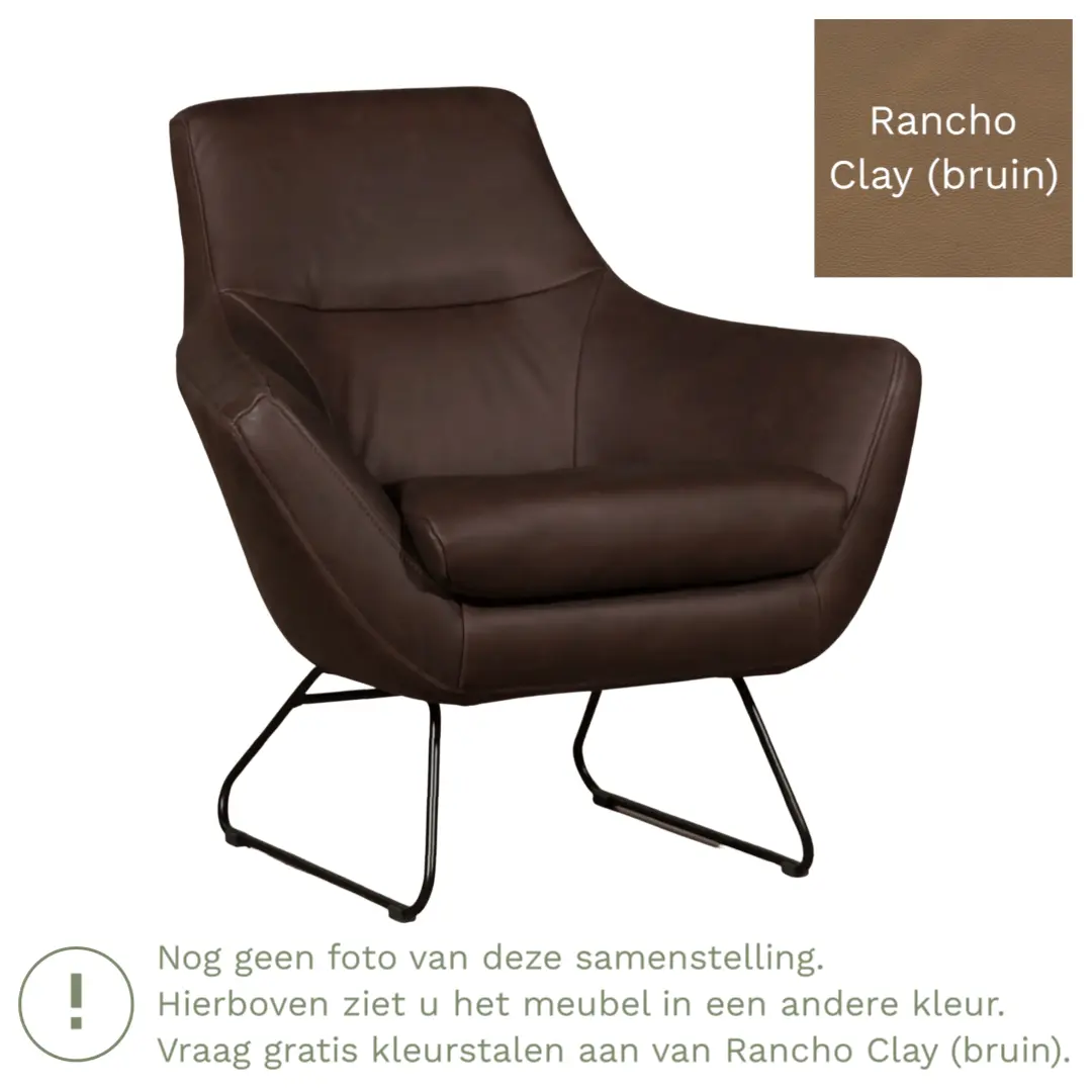 afbeelding van Leren fauteuil Fame - Rancho Clay (bruin)