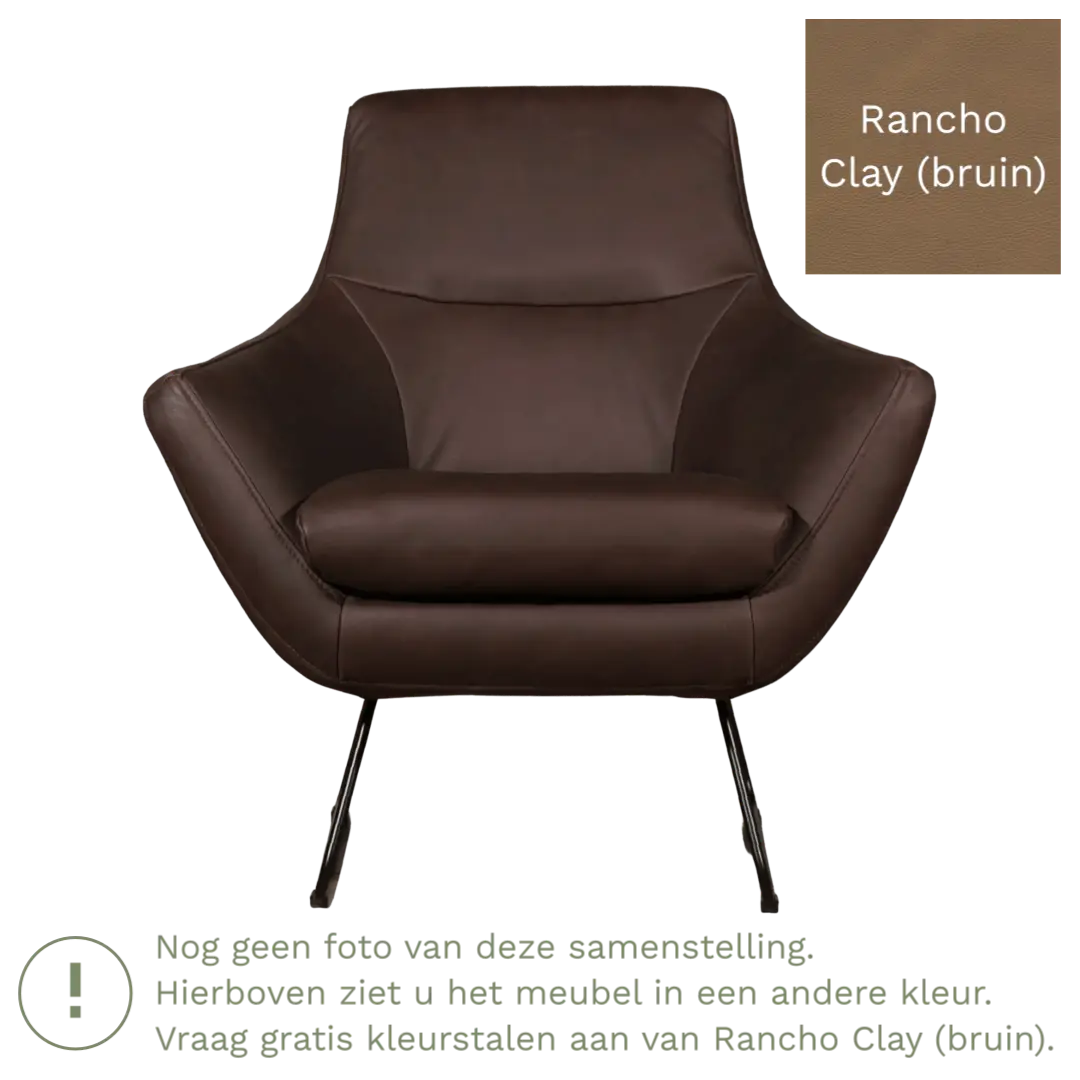 afbeelding van Leren fauteuil Fame - Rancho Clay (bruin)