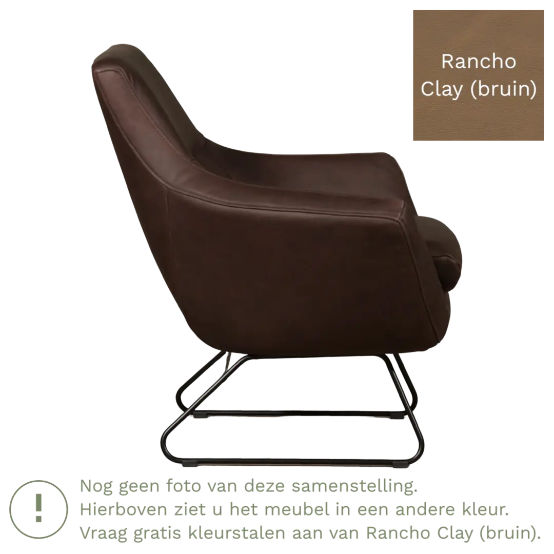 afbeelding van Leren fauteuil Fame - Rancho Clay (bruin)