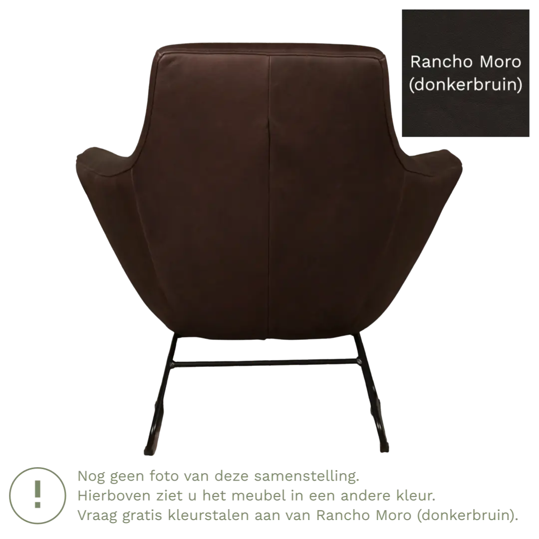 afbeelding van Leren fauteuil Fame - Rancho Moro (donkerbruin)