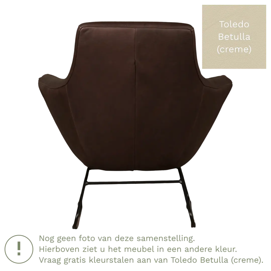 afbeelding van Leren fauteuil Fame - Toledo Betulla (crème)