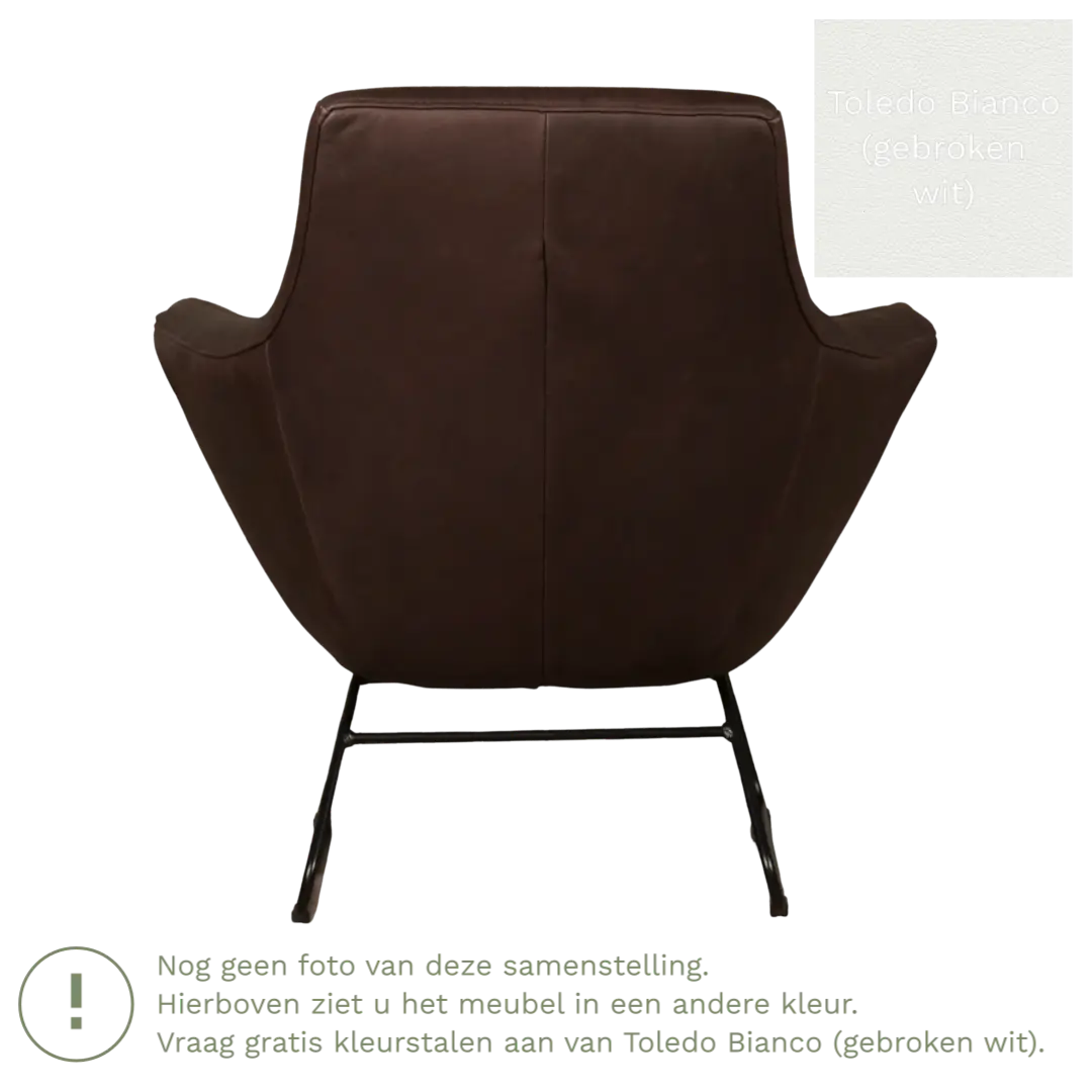 afbeelding van Leren fauteuil Fame - Toledo Bianco (gebroken wit)