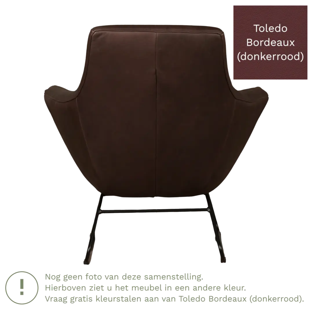 afbeelding van Leren fauteuil Fame - Toledo Bordeaux (donkerrood)
