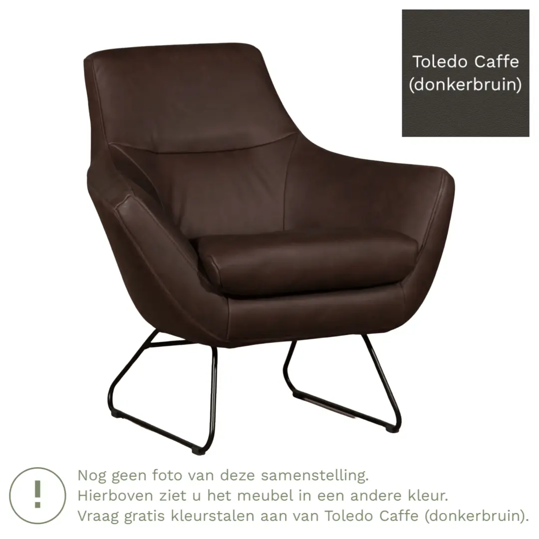 afbeelding van Leren fauteuil Fame - Toledo Caffe (donkerbruin)