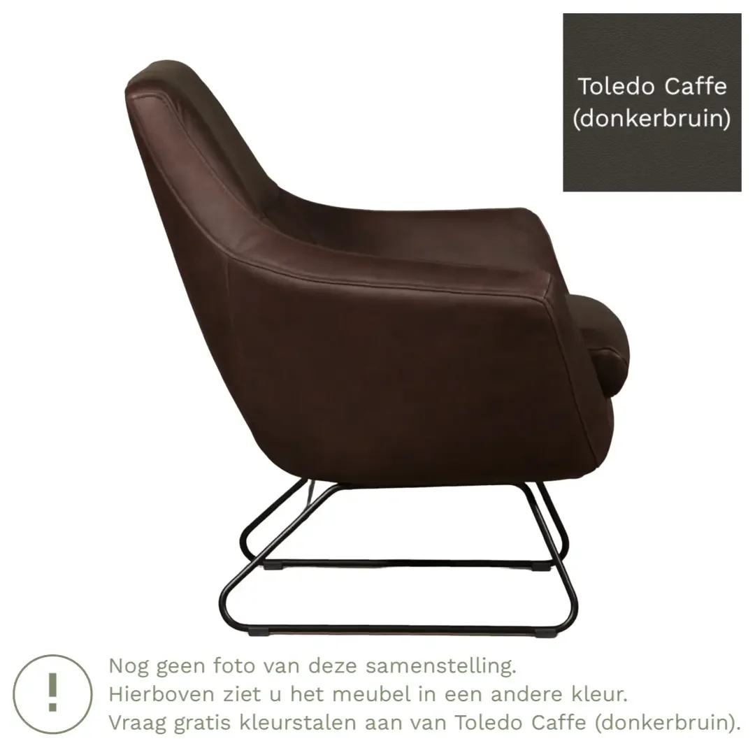 afbeelding van Leren fauteuil Fame - Toledo Caffe (donkerbruin)