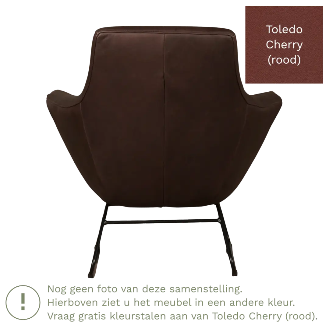 afbeelding van Leren fauteuil Fame - Toledo Cherry (rood)