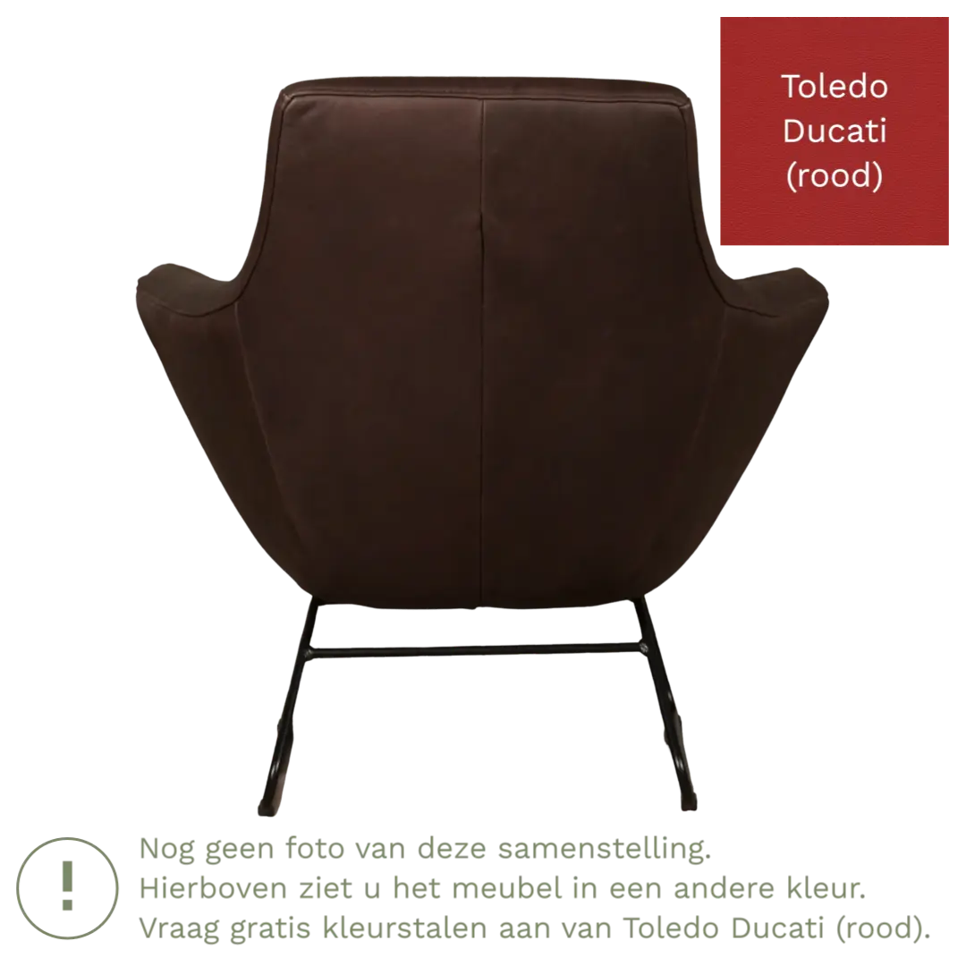 afbeelding van Leren fauteuil Fame - Toledo Ducati (rood)