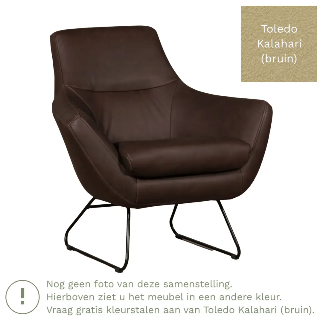 afbeelding van Leren fauteuil Fame - Toledo Kalahari (bruin)