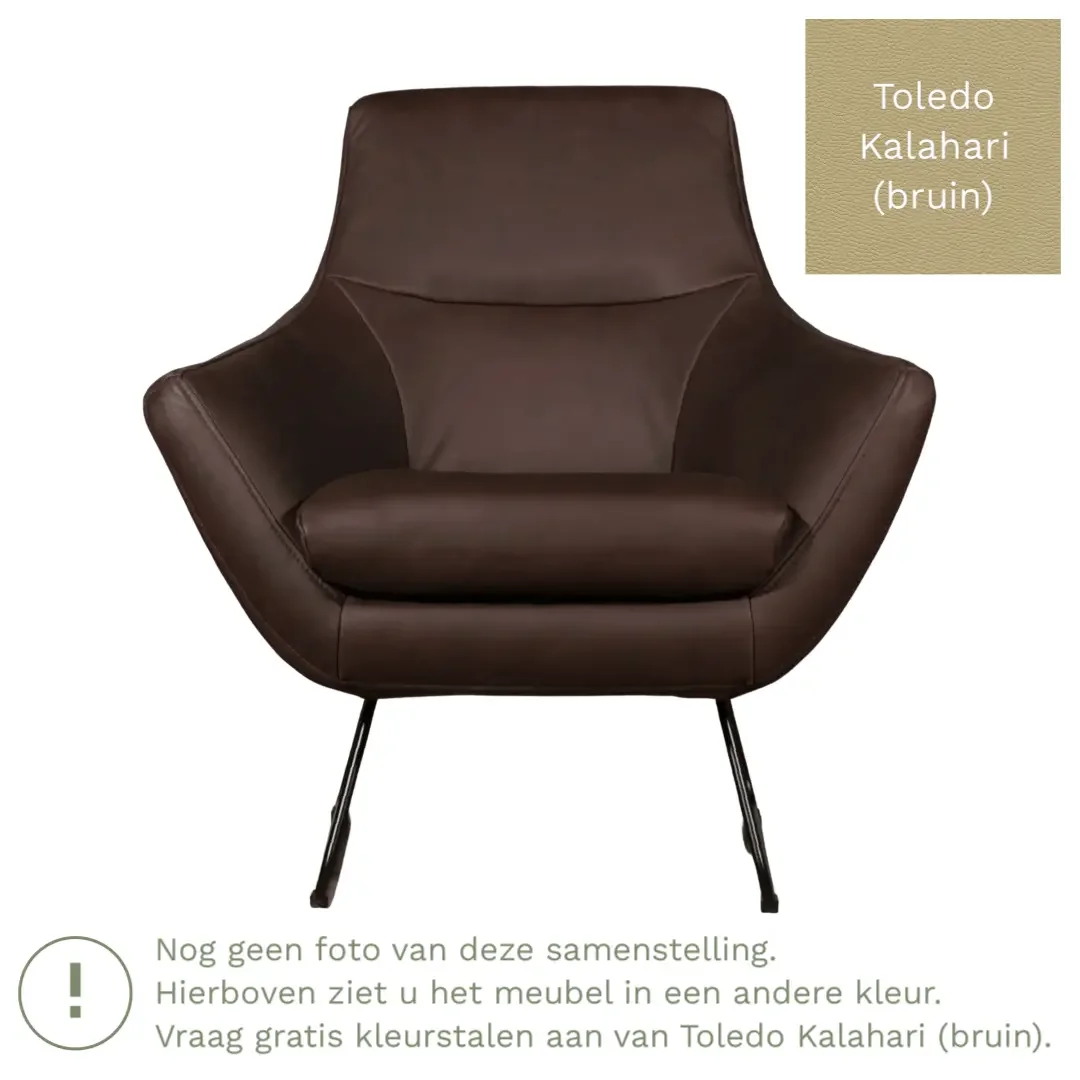 afbeelding van Leren fauteuil Fame - Toledo Kalahari (bruin)
