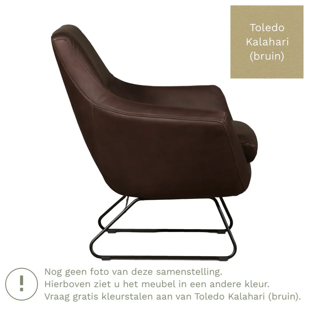 afbeelding van Leren fauteuil Fame - Toledo Kalahari (bruin)