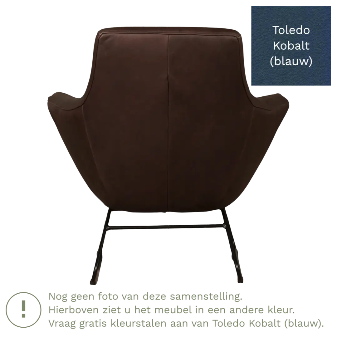 afbeelding van Leren fauteuil Fame - Toledo Kobalt (blauw)
