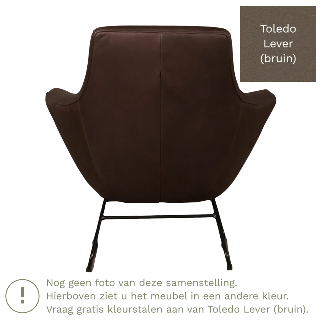 afbeelding van Leren fauteuil Fame - Toledo Lever (bruin)