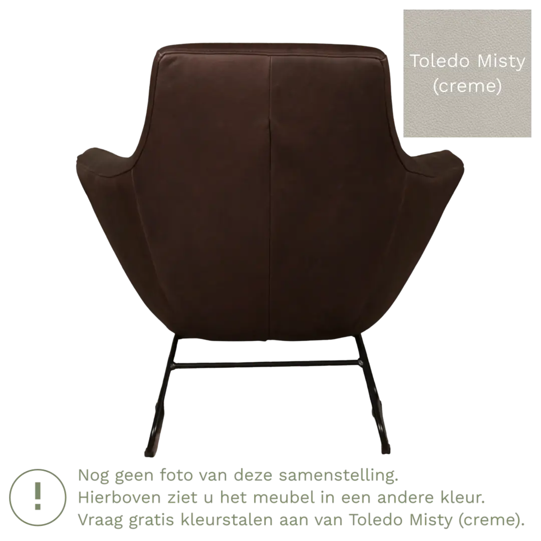 afbeelding van Leren fauteuil Fame - Toledo Misty (crème)