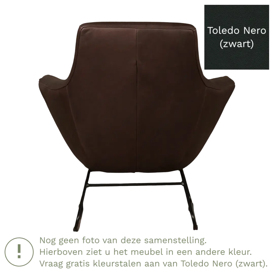 afbeelding van Leren fauteuil Fame - Toledo Nero (zwart)