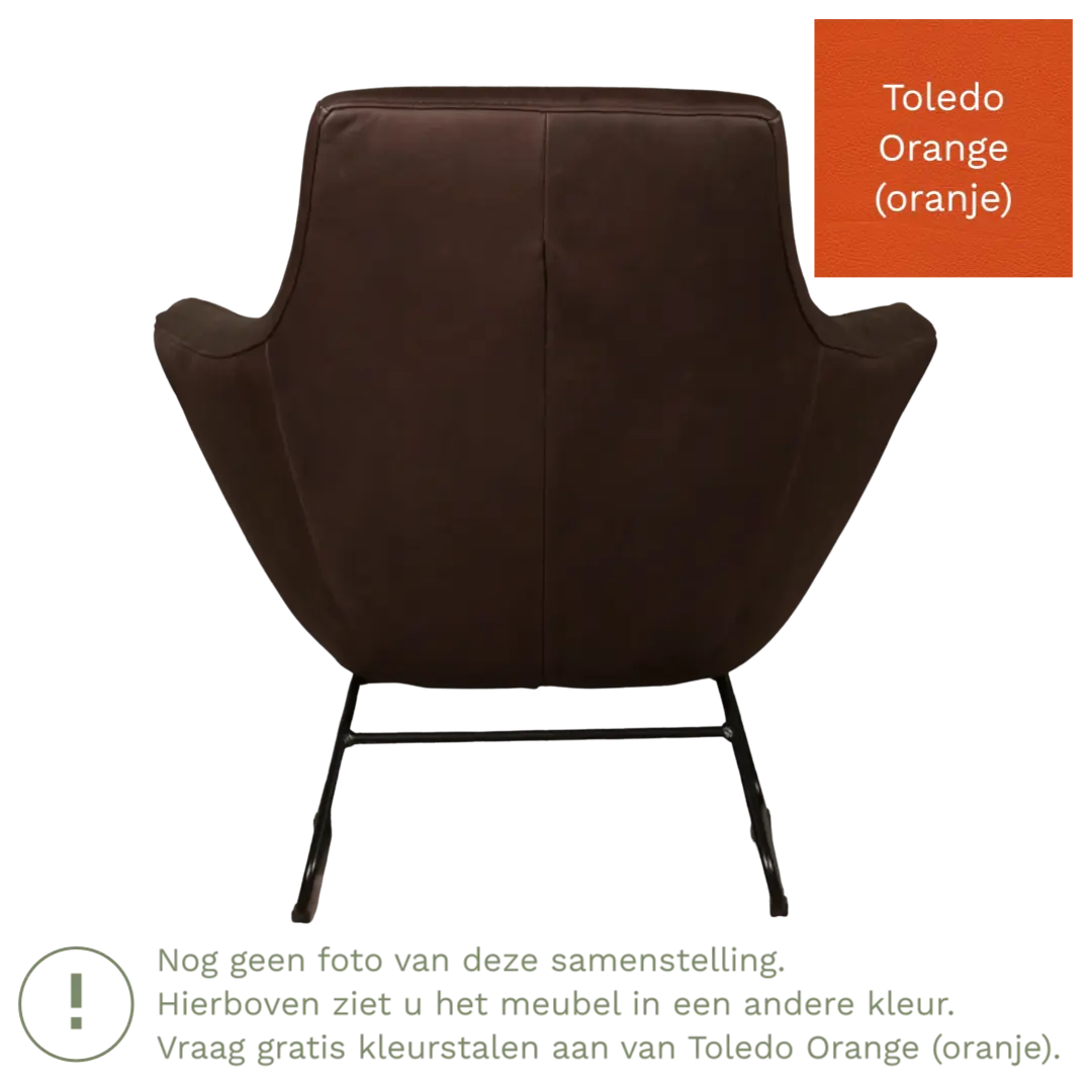 afbeelding van Leren fauteuil Fame - Toledo Orange (oranje)