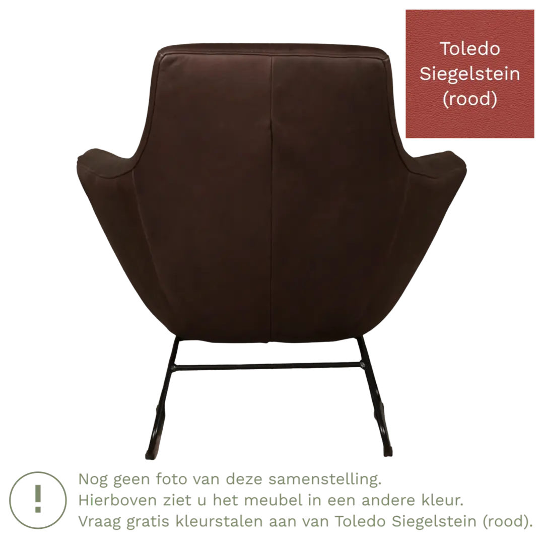 afbeelding van Leren fauteuil Fame - Toledo Siegelstein (rood)