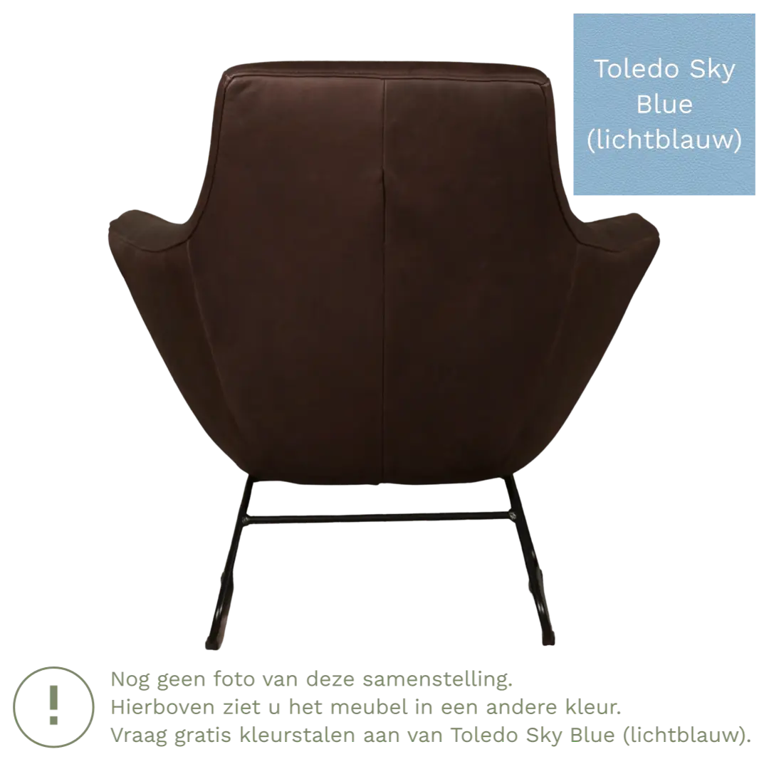 afbeelding van Leren fauteuil Fame - Toledo Sky Blue (lichtblauw)