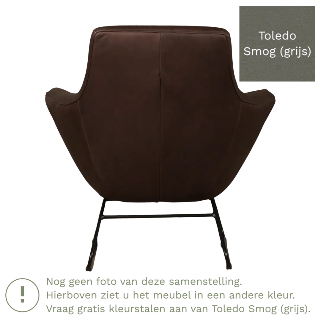 afbeelding van Leren fauteuil Fame - Toledo Smog (grijs)