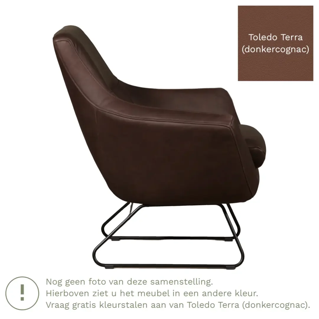 afbeelding van Leren fauteuil Fame - Toledo Terra (donkercognac)