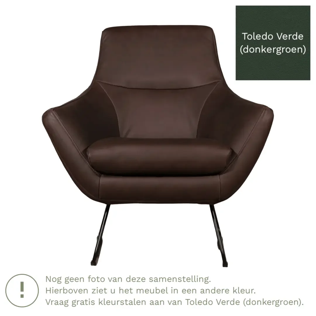 afbeelding van Leren fauteuil Fame - Toledo Verde (donkergroen)