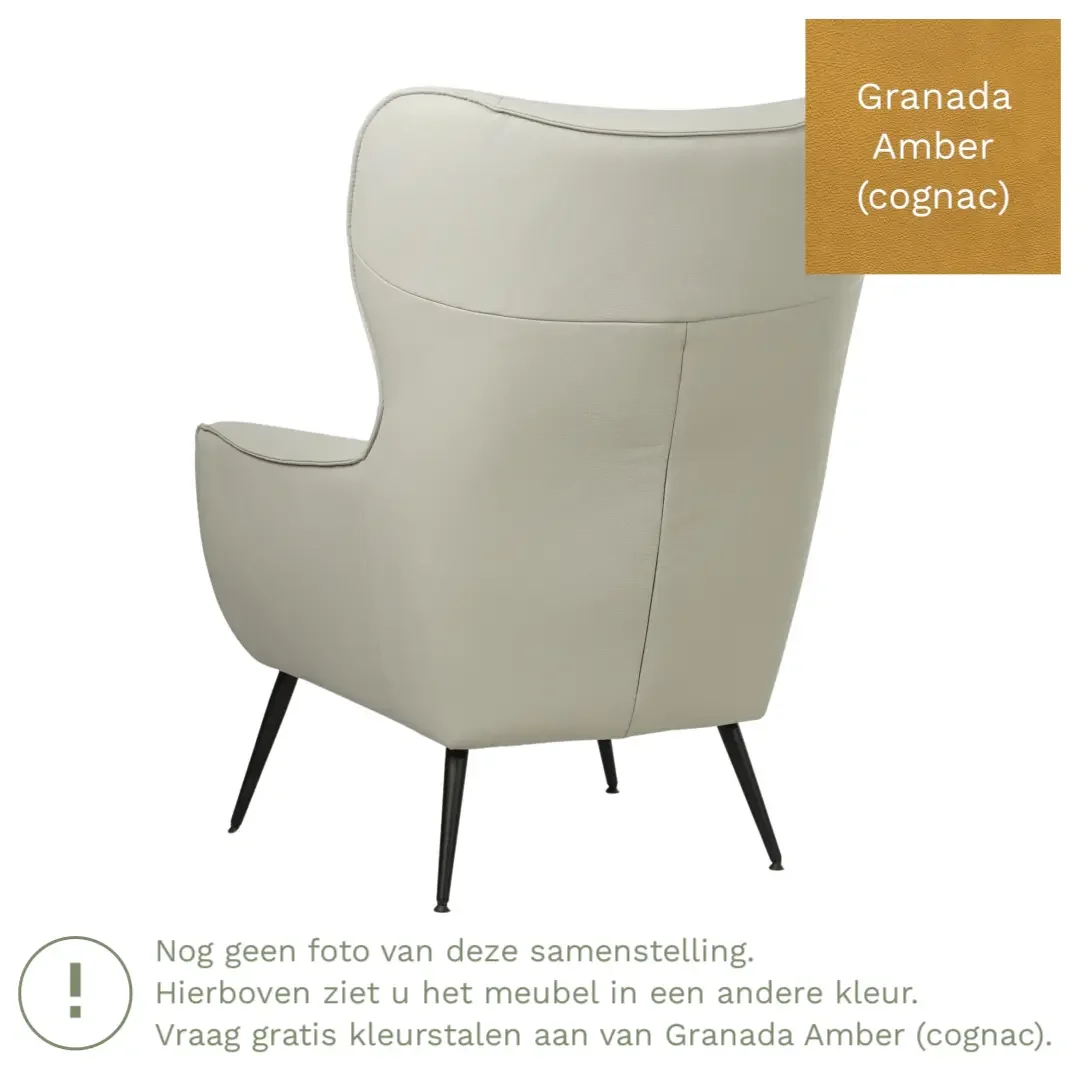 afbeelding van Leren fauteuil Flair - Granada Amber (cognac)