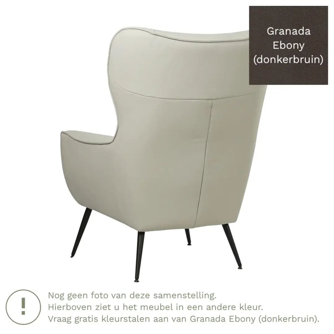 afbeelding van Leren fauteuil Flair - Granada Ebony (donkerbruin)