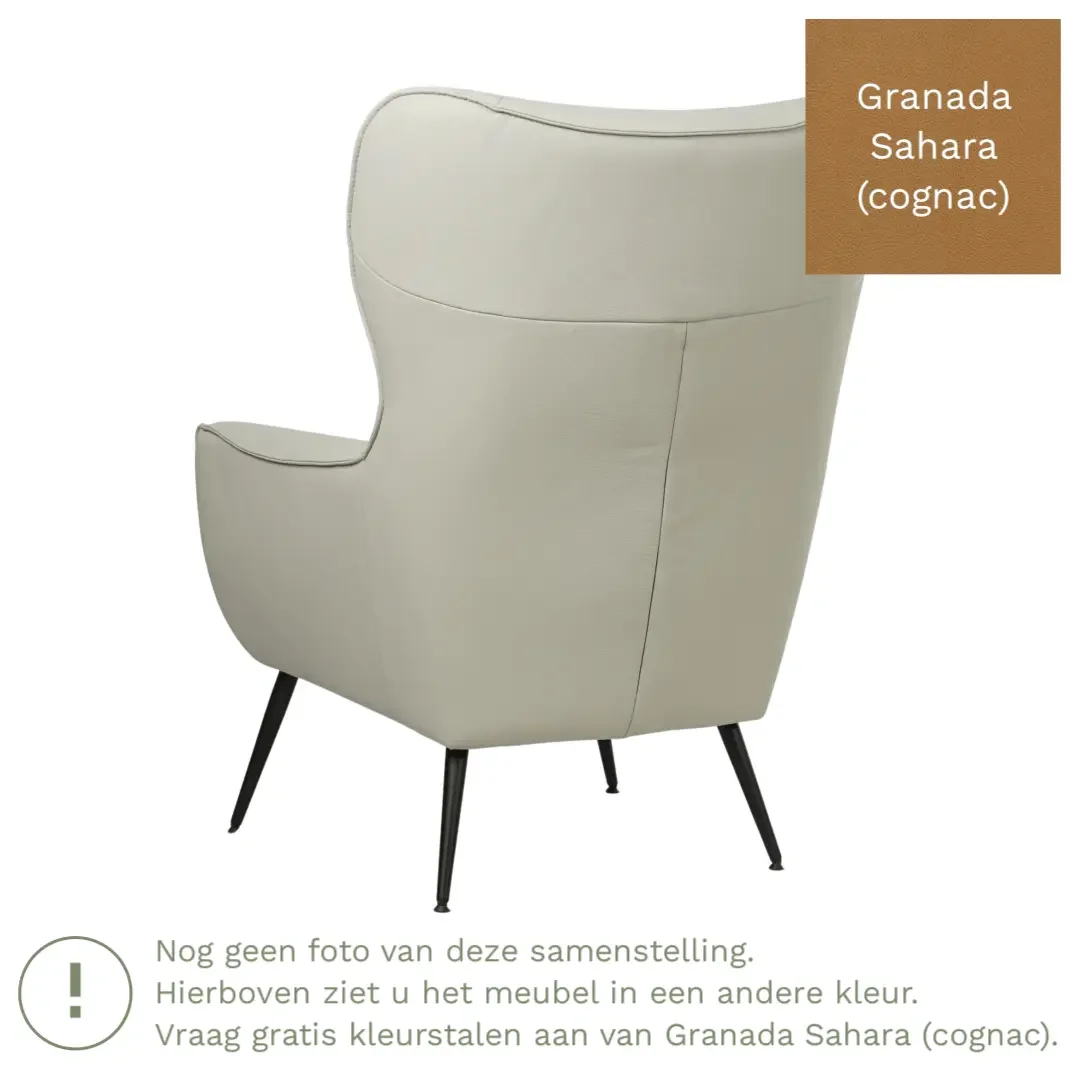 afbeelding van Leren fauteuil Flair - Granada Sahara (cognac)