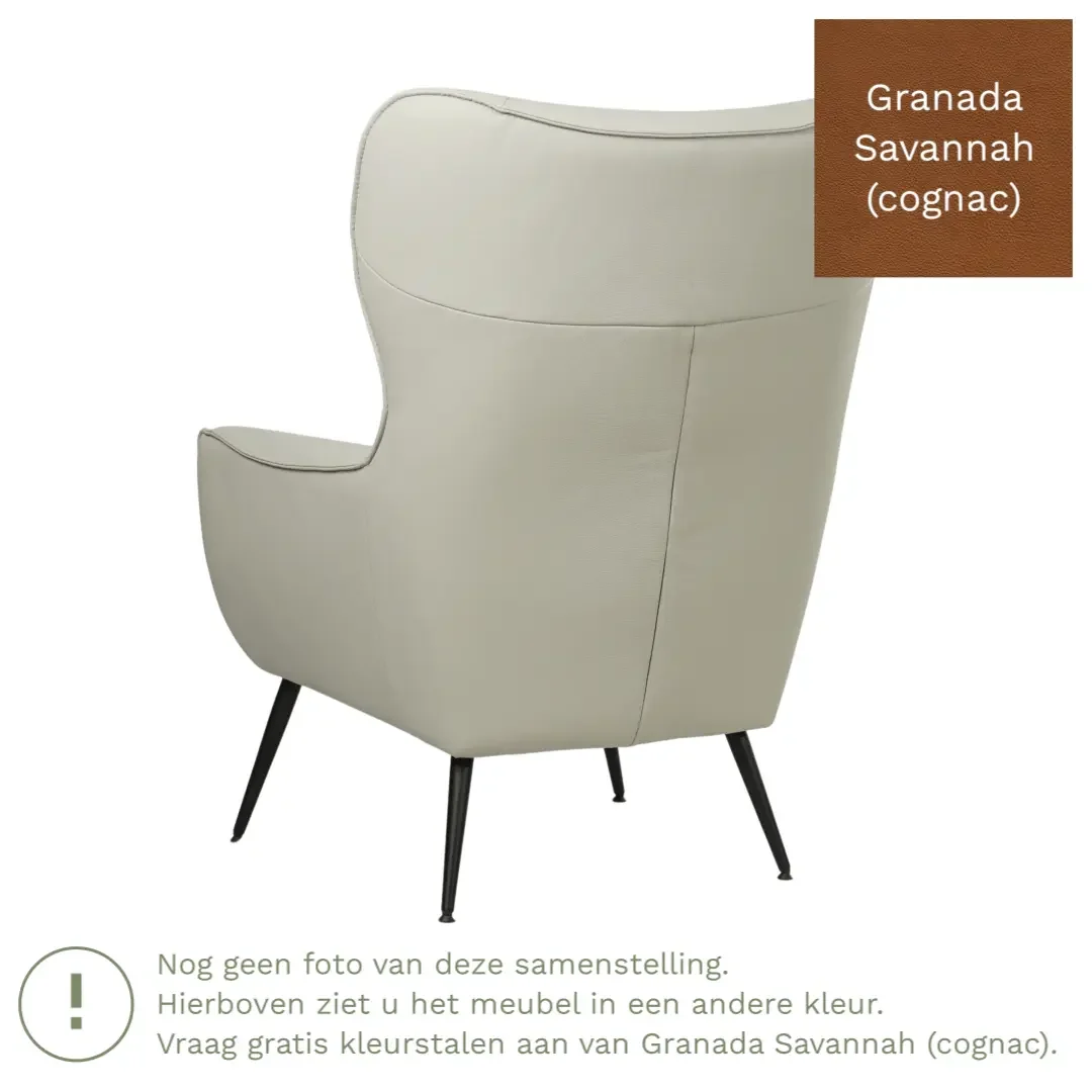 afbeelding van Leren fauteuil Flair - Granada Savannah (cognac)