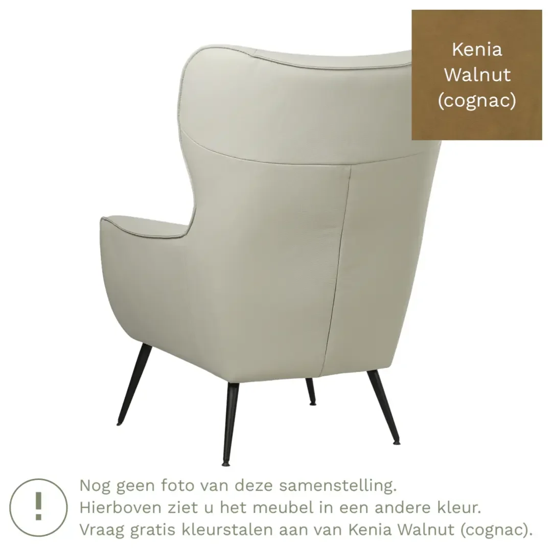 afbeelding van Leren fauteuil Flair - Kenia Walnut (cognac)