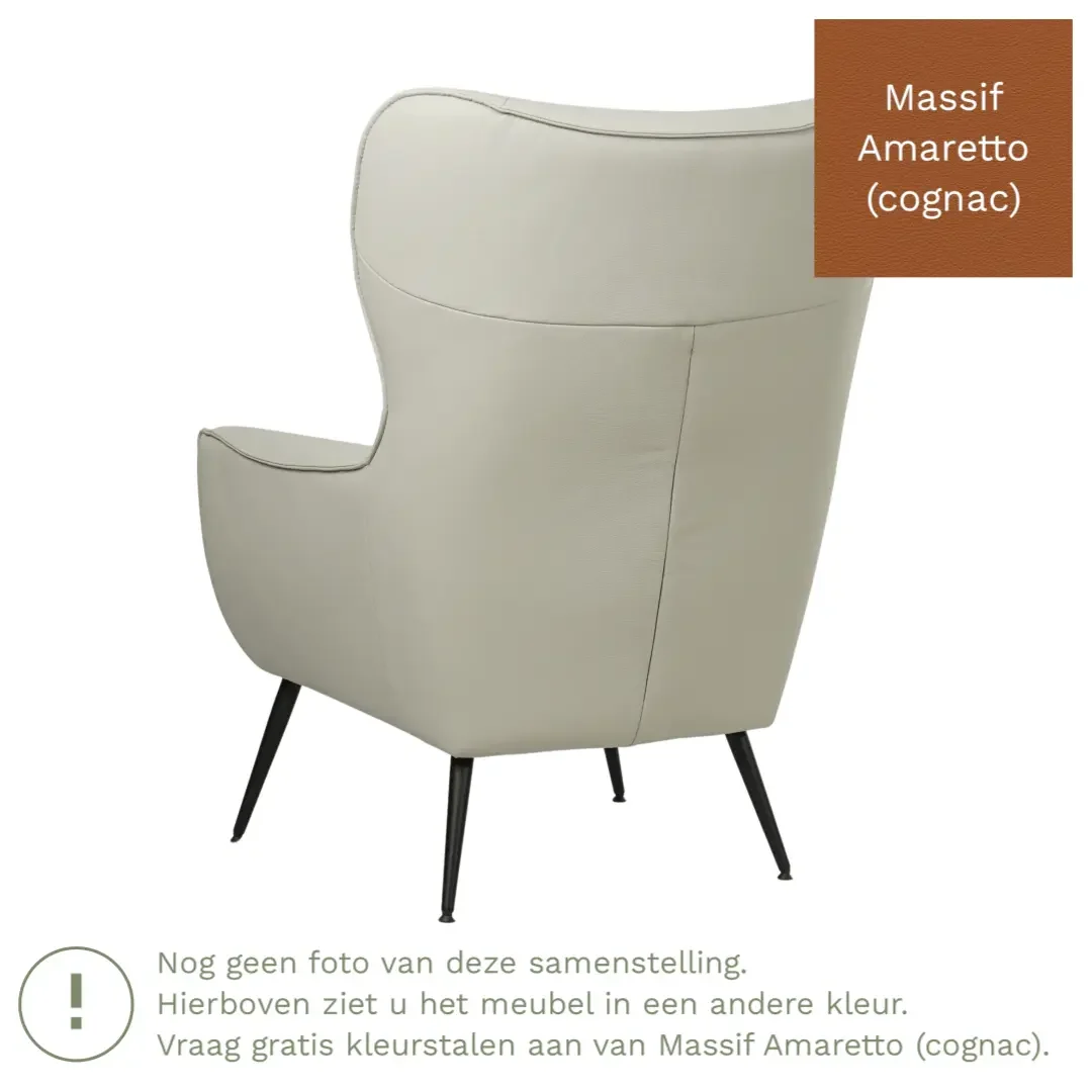 afbeelding van Leren fauteuil Flair - Massif Amaretto (cognac)