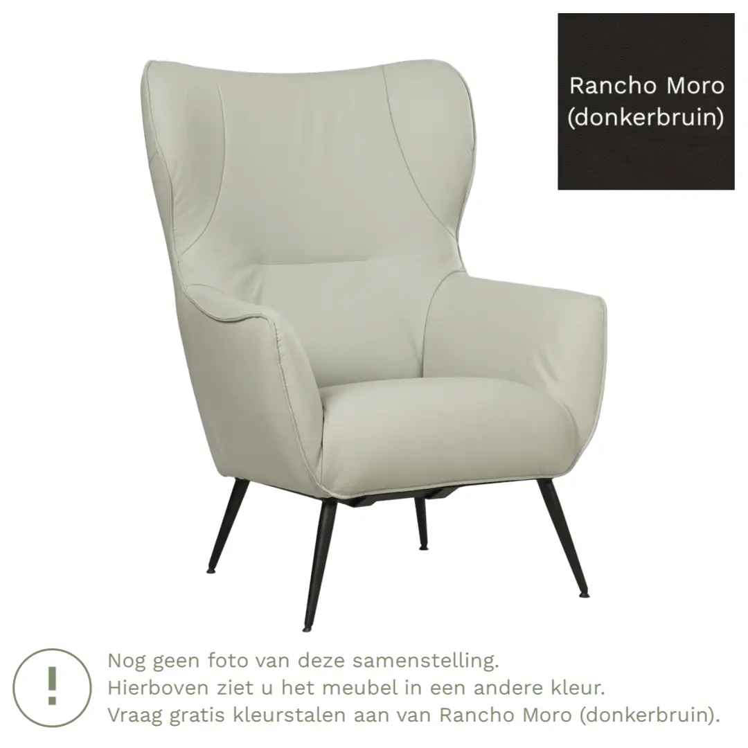 afbeelding van Leren fauteuil Flair - Rancho Moro (donkerbruin)