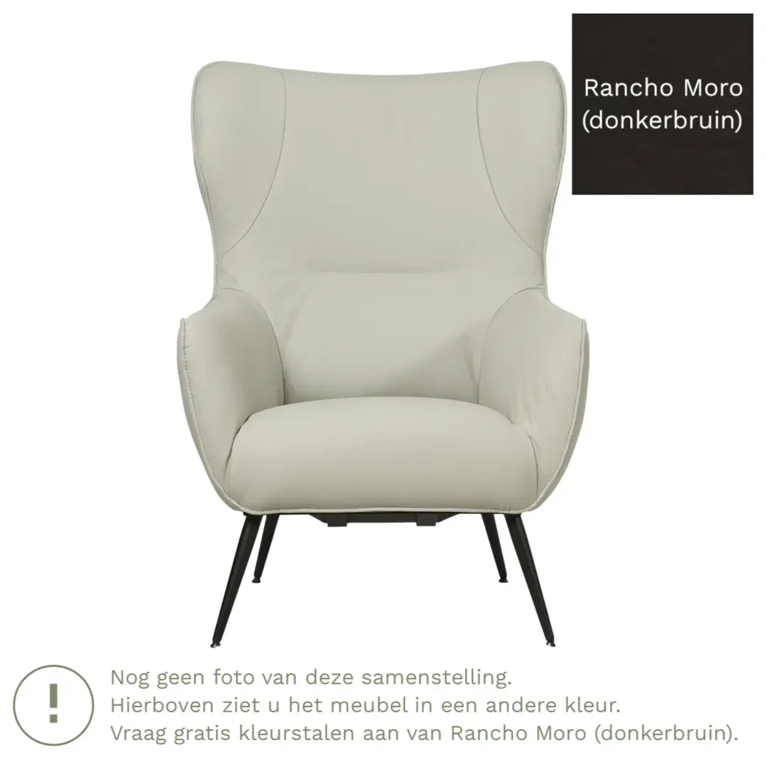 afbeelding van Leren fauteuil Flair - Rancho Moro (donkerbruin)
