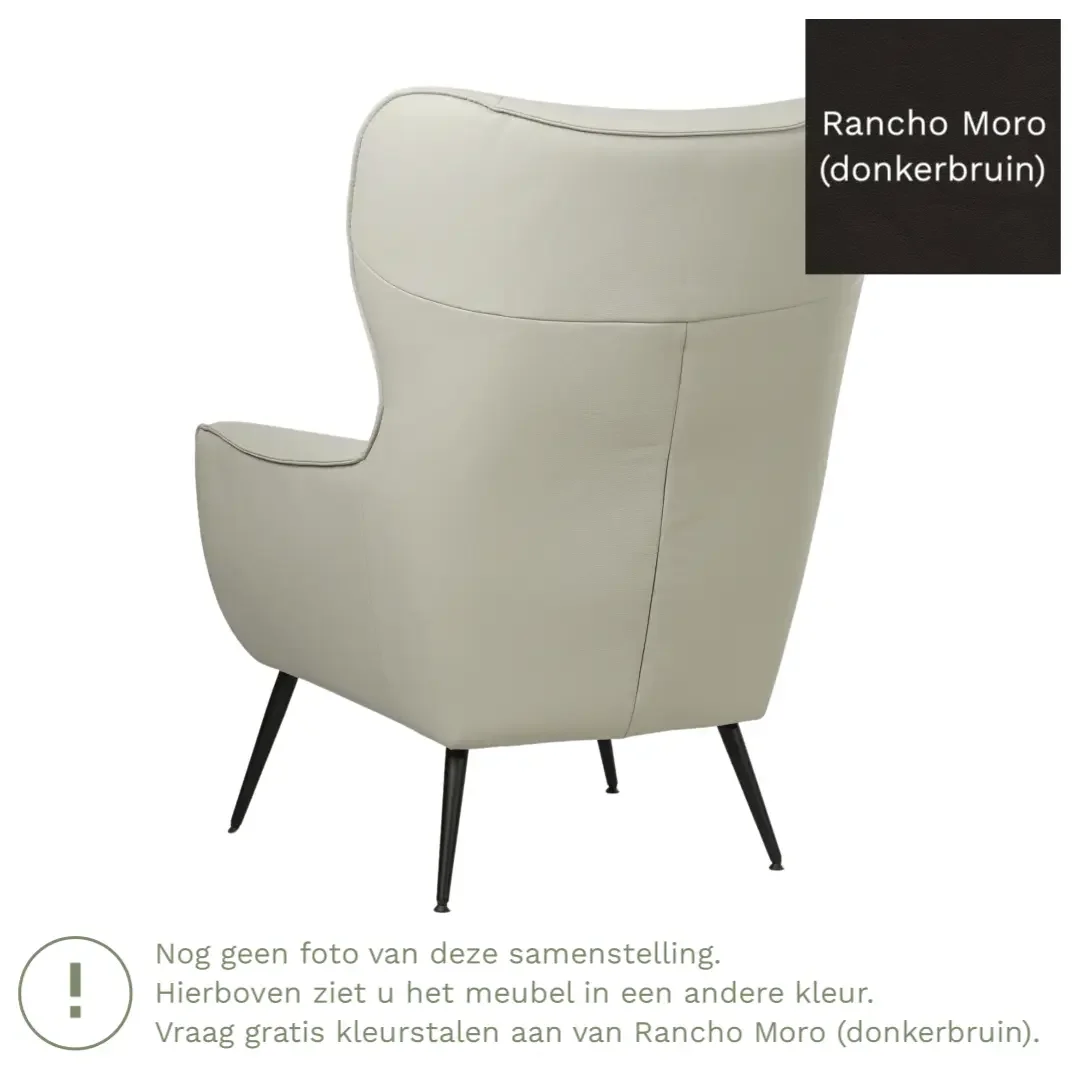 afbeelding van Leren fauteuil Flair - Rancho Moro (donkerbruin)