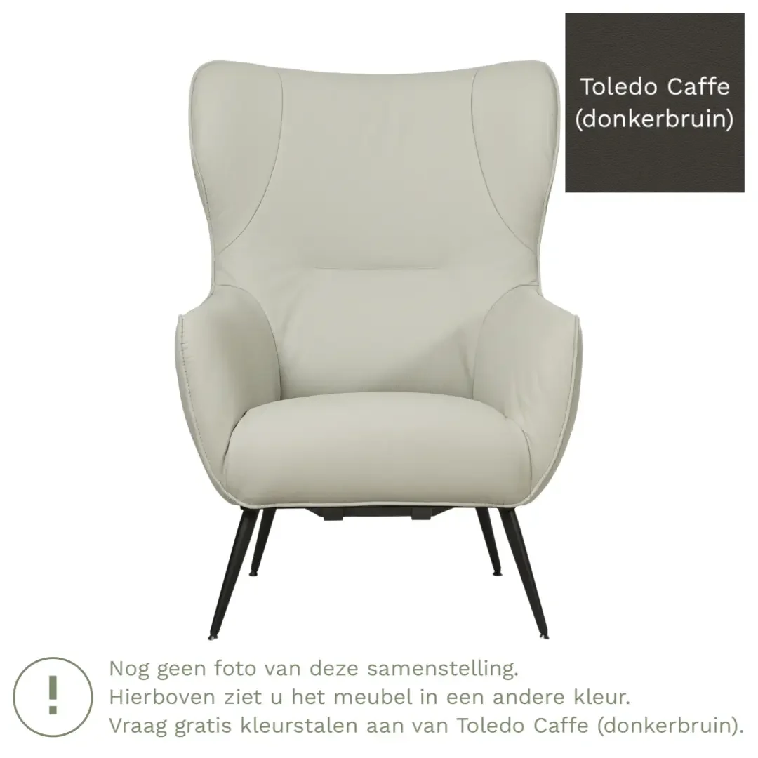 afbeelding van Leren fauteuil Flair - Toledo Caffe (donkerbruin)