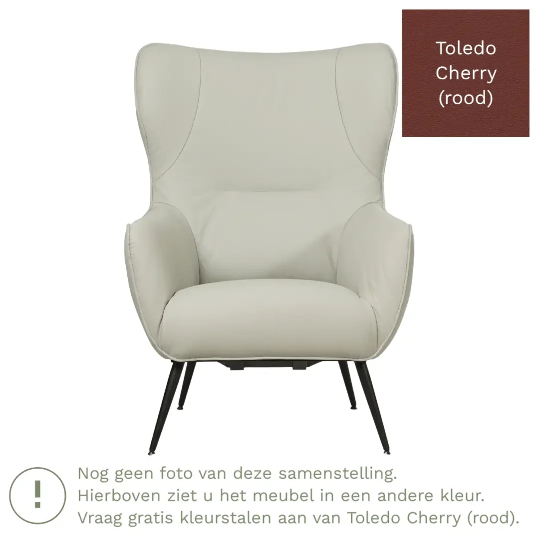 afbeelding van Leren fauteuil Flair - Toledo Cherry (rood)