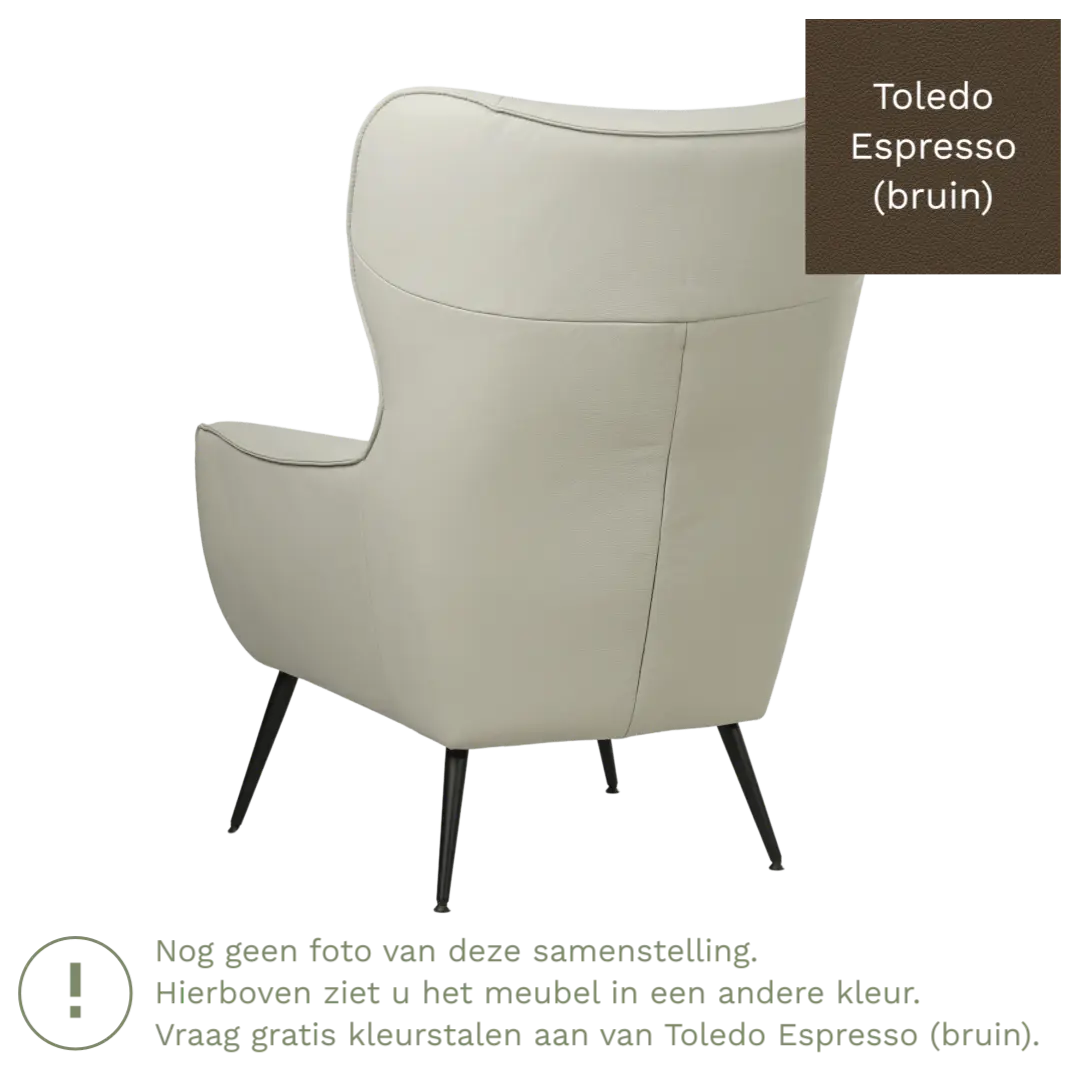 afbeelding van Leren fauteuil Flair - Toledo Espresso (bruin)