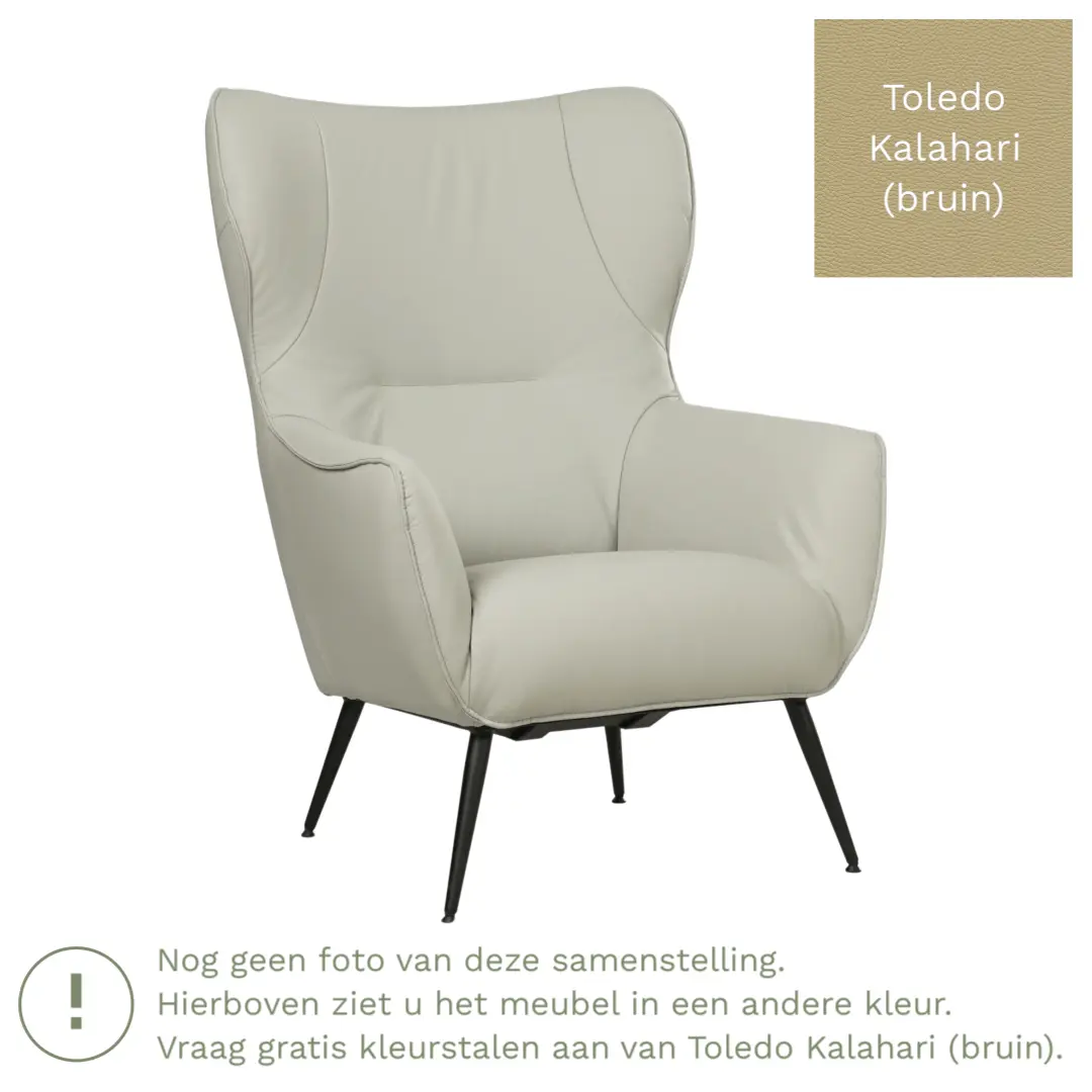 afbeelding van Leren fauteuil Flair - Toledo Kalahari (bruin)