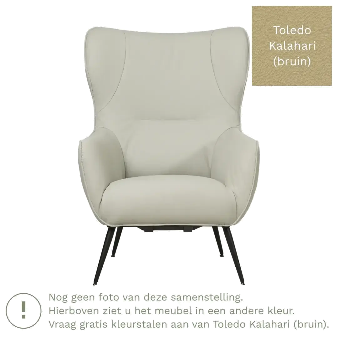 afbeelding van Leren fauteuil Flair - Toledo Kalahari (bruin)