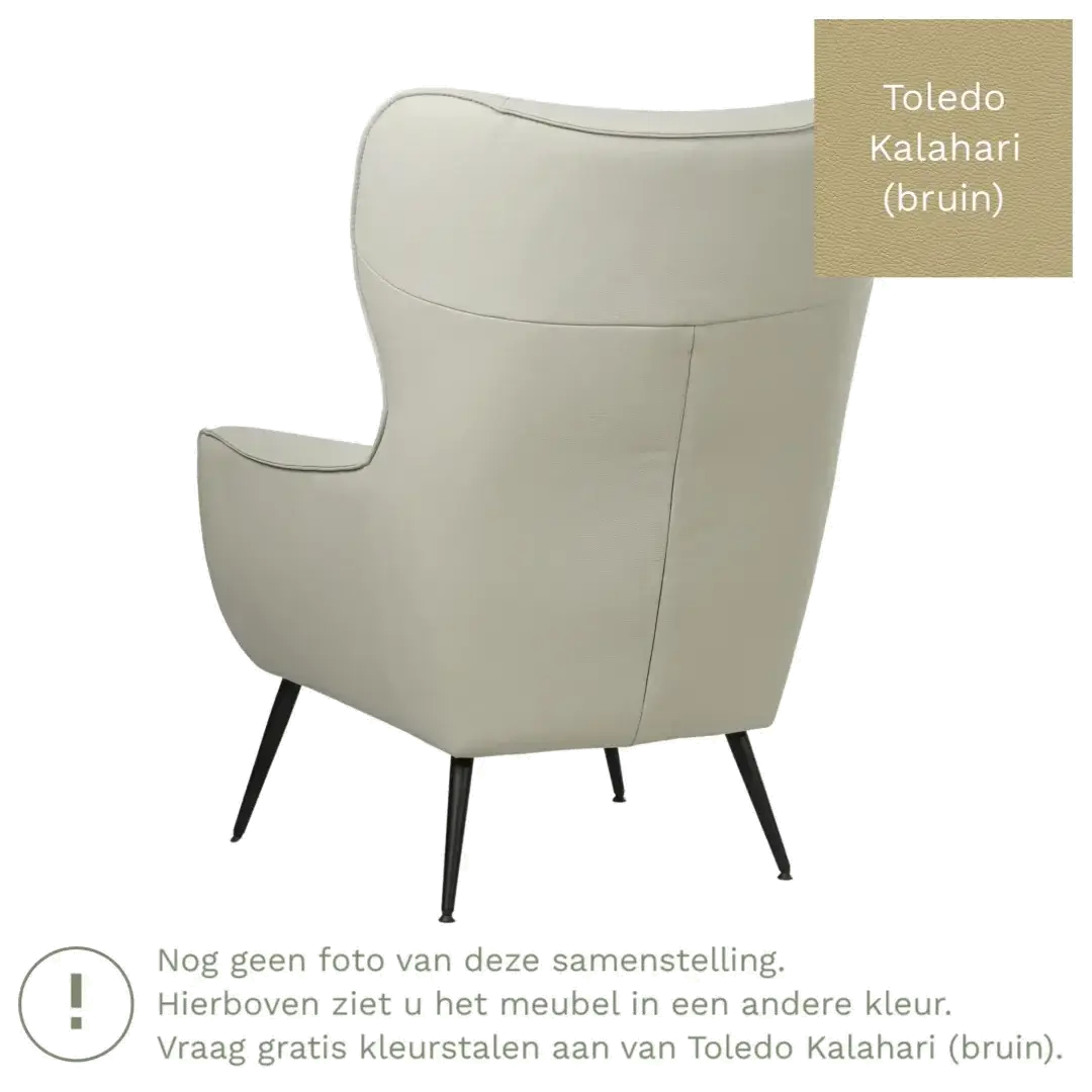afbeelding van Leren fauteuil Flair - Toledo Kalahari (bruin)